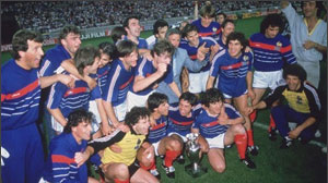 1984年欧锦赛冠军法国队庆祝夺冠